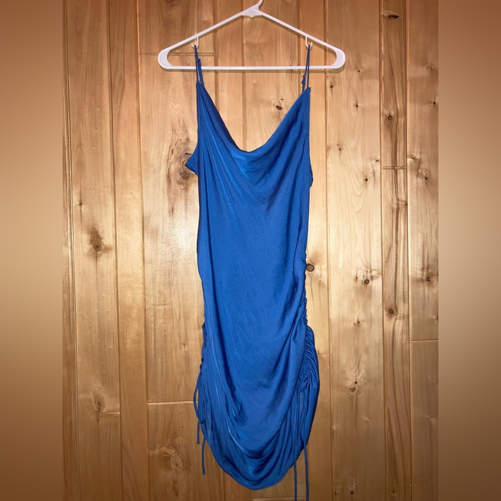 Intimately Free People - blue satin mini/midi dress - size M new with tags!